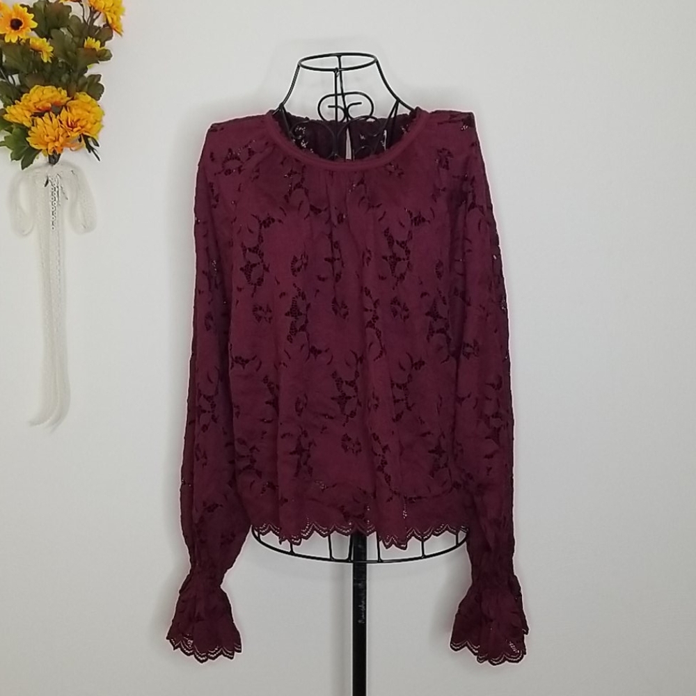 Free People Olivia lace top S